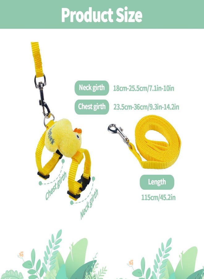 Aecsze 2 PCS Adjustable Rabbit Harness and Leash Set, Bunny Clothes for Rabbits, Small Pet Cute Vest Harness Leash with Decoration for Bunny Ferret Small Pets (Yellow and Red) - Image 2